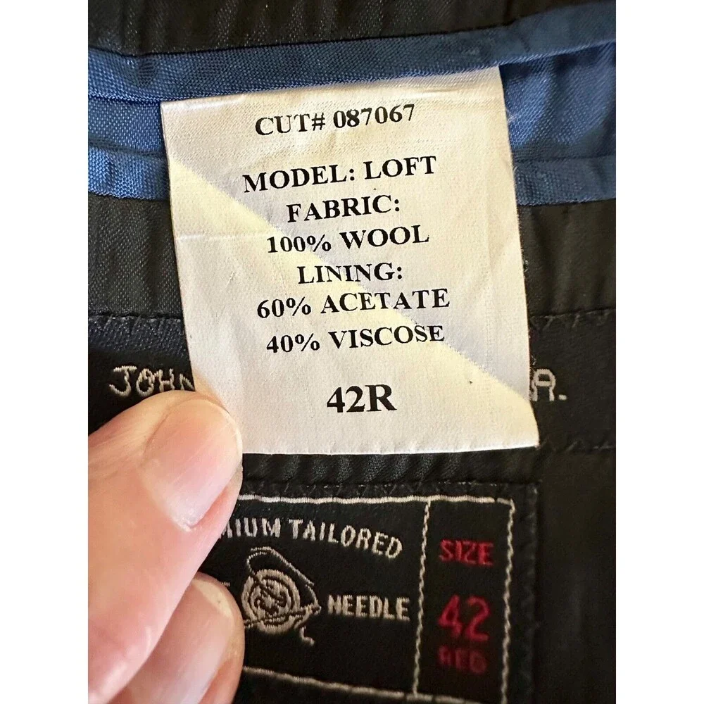 John‎ Varvatos Loft Sport Coat Blazer Jacket Mens Size 42R 100% Wool